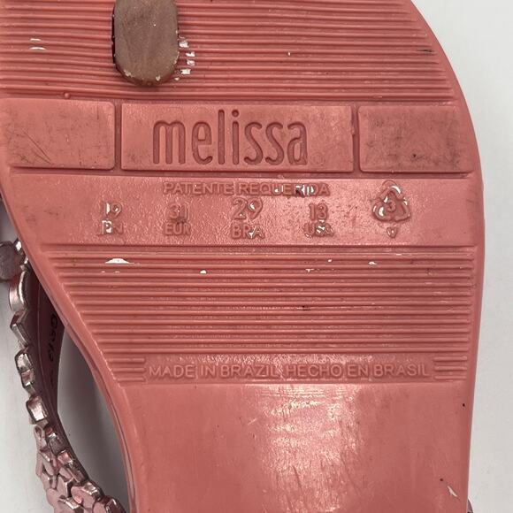 Mini Melissa Mel Harmonic Chrome III Rose Gold Sandals Little Girl sz 13 - Picture 8 of 9